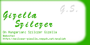 gizella szilczer business card